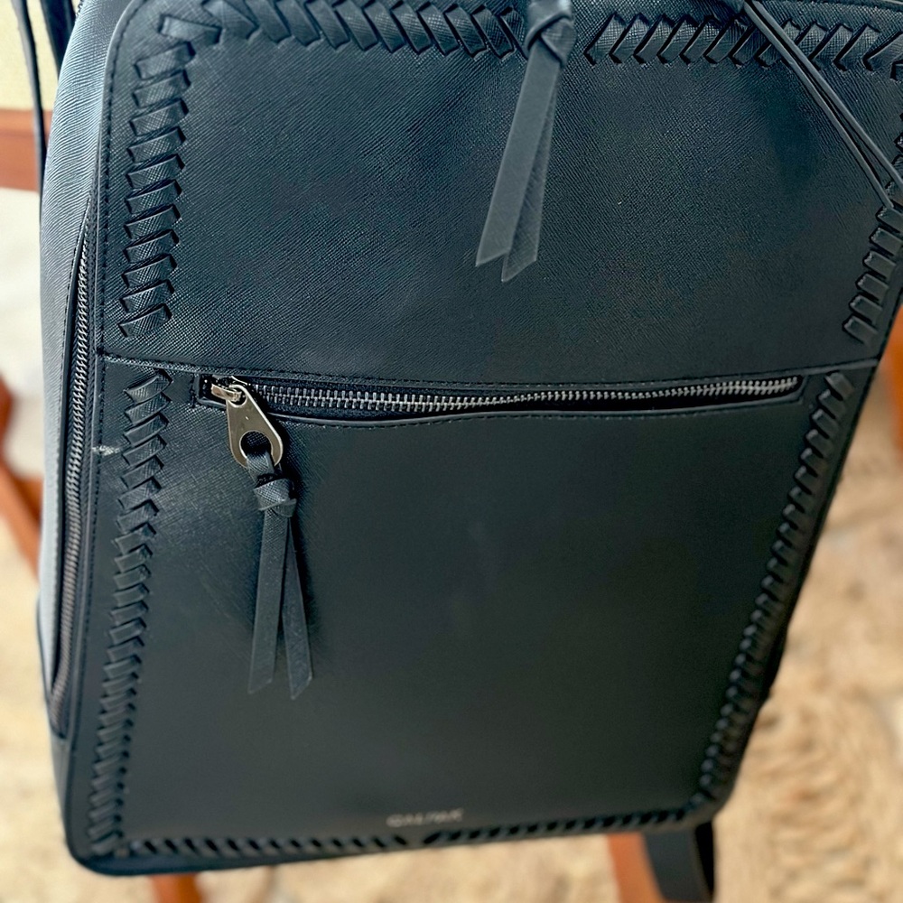 Kaya 15 inch black leather  Laptop Backpack from CAL PAK